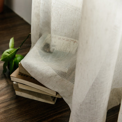 Yellow Linen Sheer Curtains