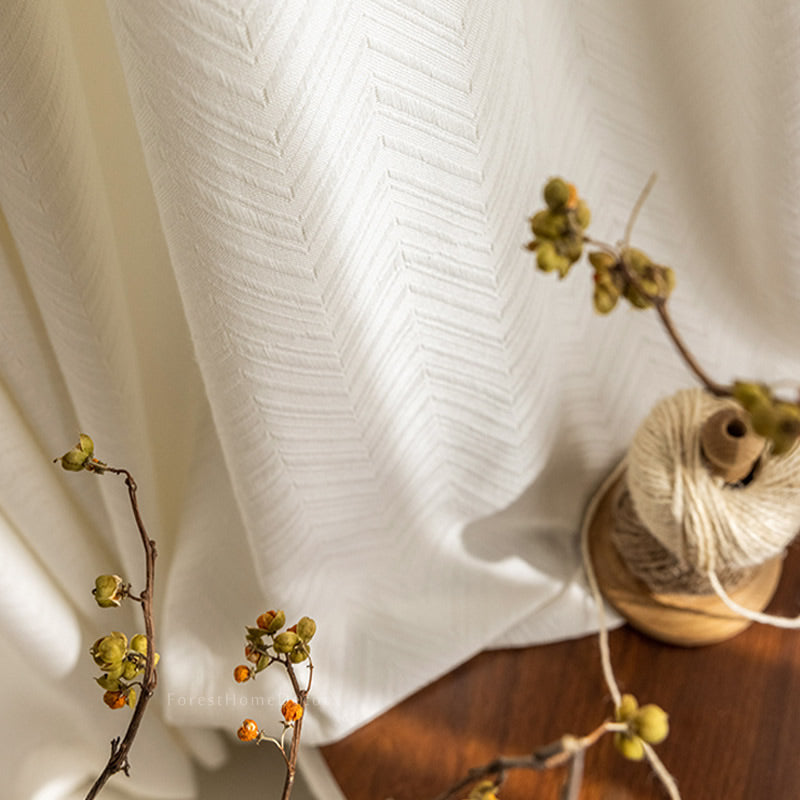 Luxury Sheer Curtains Beige Jacquar